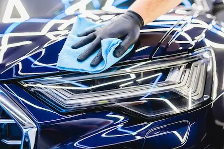 Shiny clean valeted car exterior