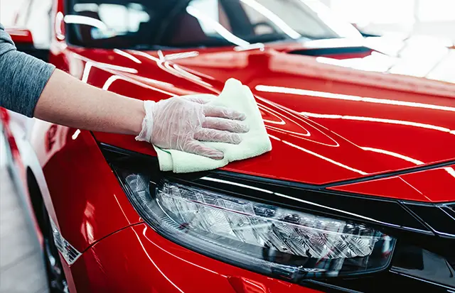 red car polishing mobile car valeting berkshire